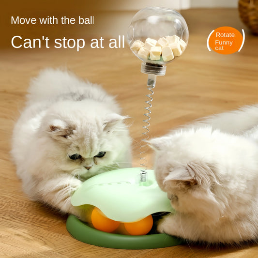 Interactive cat puzzle food leaking ball toy for cats and dogs